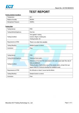 گواهی تست EK IP66